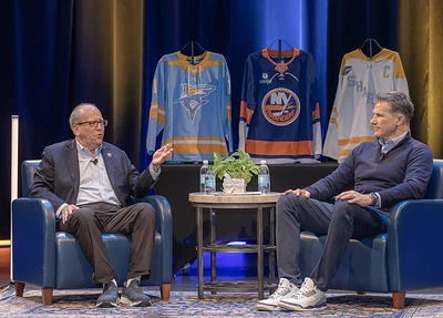 Islanders Co-Owner Jon Ledecky Visits LIU, Named "Honorary Captain" of LIU Hockey