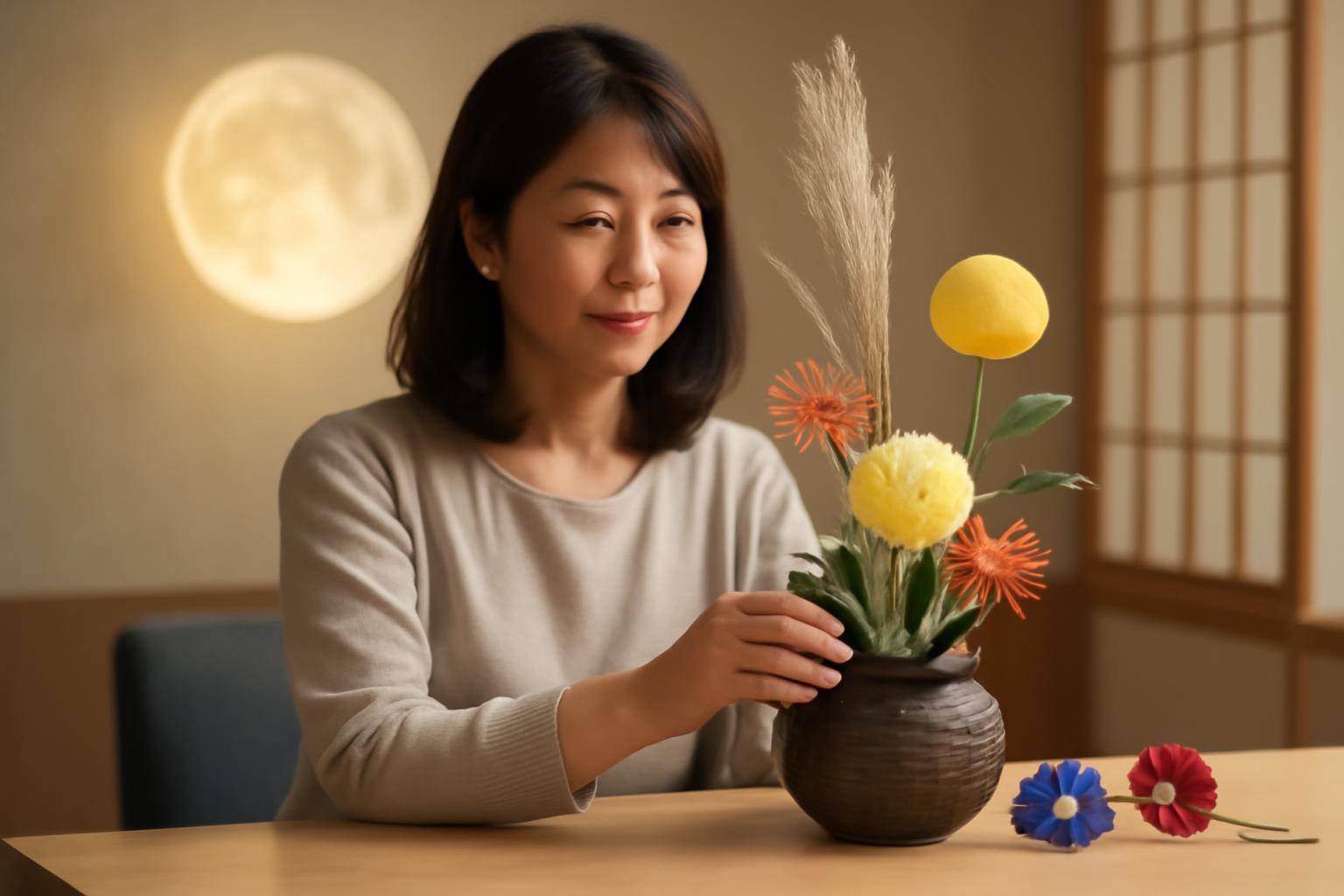 Keio Plaza Hotel Tokyo Japanese Cultural Experience Workshops: Flower Arranging Inspired by Mid-autumn Full Moon and Tsumami-zaiku Ornamental Hairpins