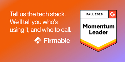 Firmable breaks into G2's global top five for momentum in Sales Intelligence